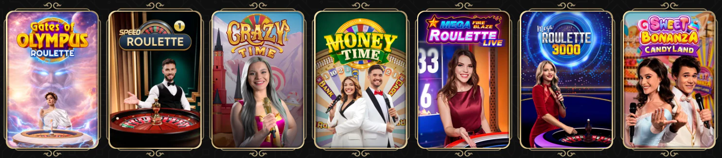 Juegos de casino y mesas con crupier en directo en Casina Casino