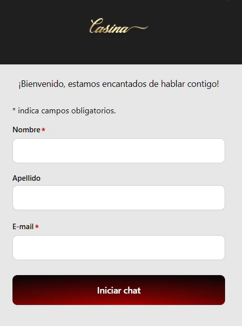 Servicio de asistencia y canales de contacto de Casina Casino